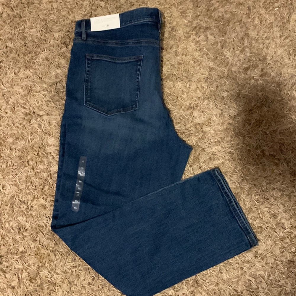 LOFT High Rise Straight Jeans
